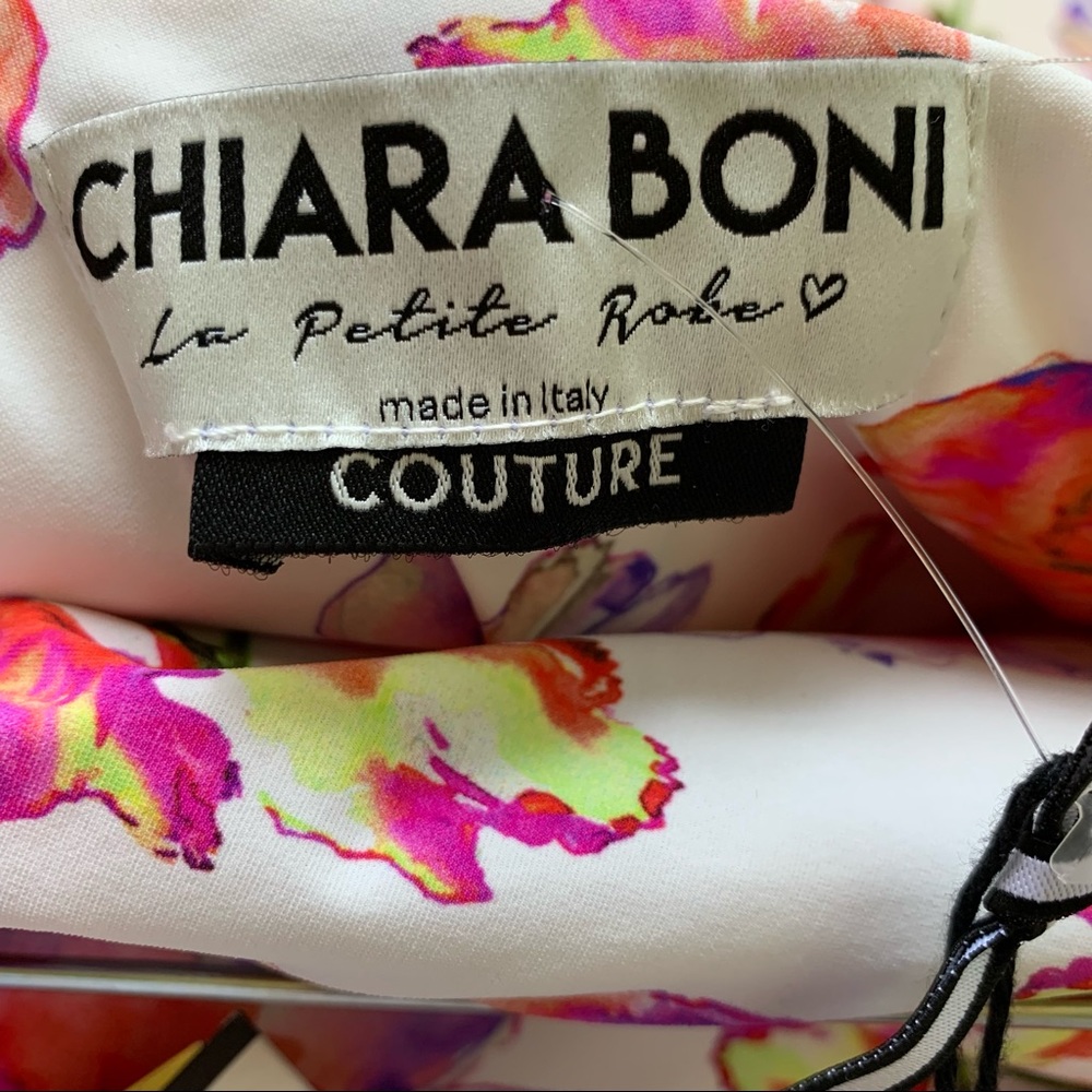 Chiara Boni Floral One Shoulder Dress - Pink and Red - Picture 9 of 12